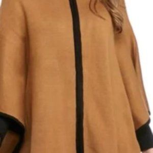 NEW Ann Klein color block zip front cape Plus 1X